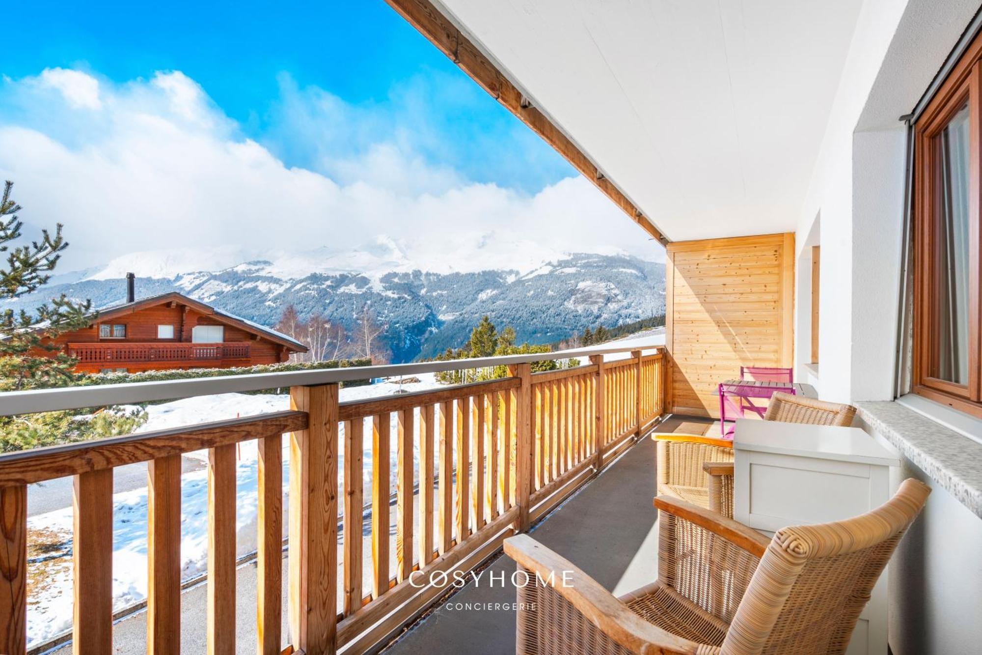 Au Bon Coeur L Golf 5Min L Vue L 4 Pers Apartment Crans-Montana Exterior photo